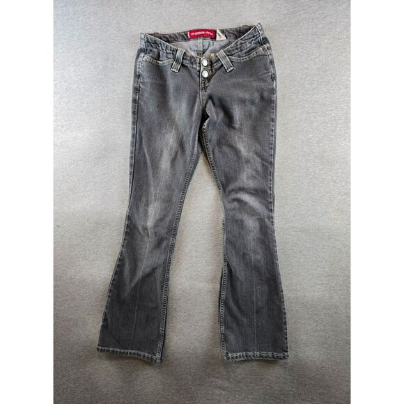 Vintage Levi's 520 Womens Size 0 (24Waist) Black Gray Too Superlow Stretch Jeans - Picture 1 of 8